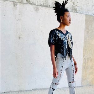 Sequin Butterfly Top